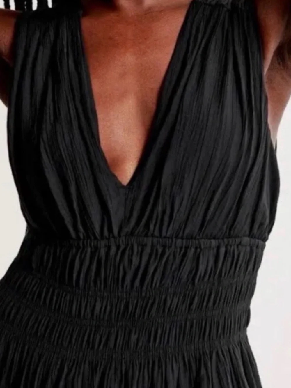 Abercrombie XL Sleeveless V-Neck Black Maxi Dress
